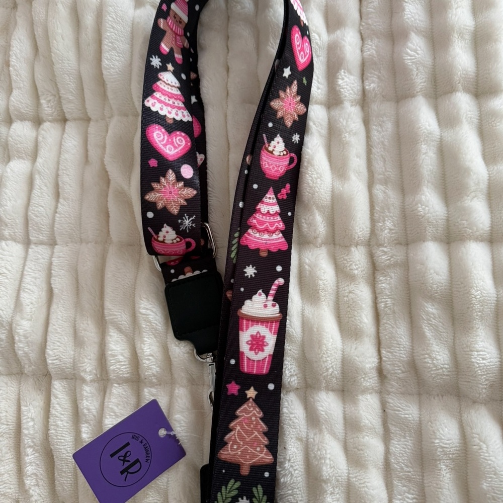 SOLD Iris and Rainbow Christmas Crossbody Strap